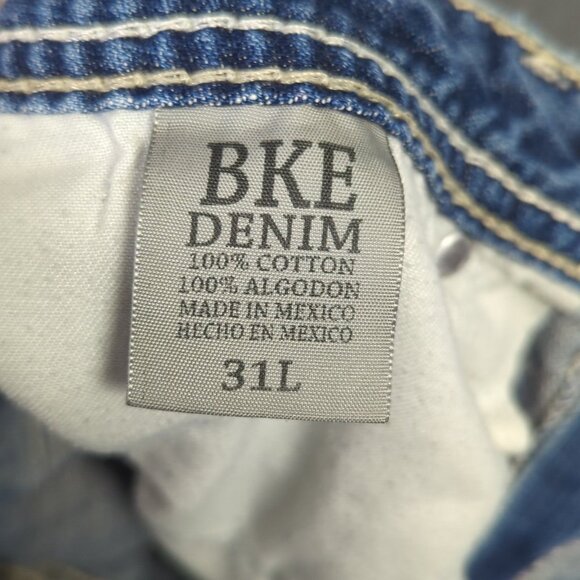 BKE Jeans Men's 31L Fits 29x32 Blue Aiden Bootcut Denim - Picture 13 of 15